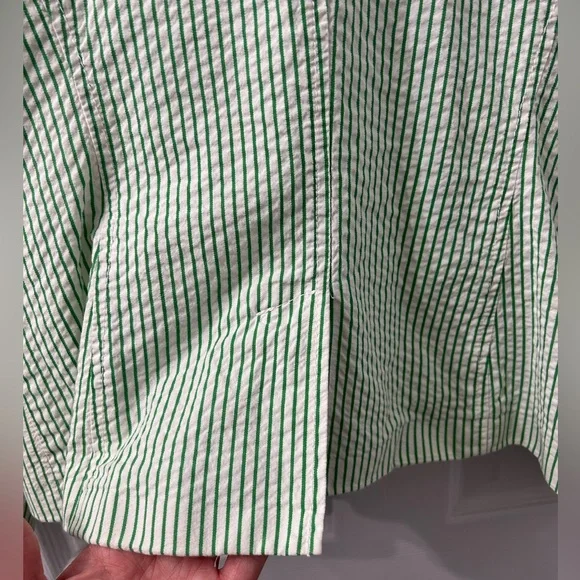 TOMMY HILFIGER Women’s Striped Seersucker Fitted Blazer size M - Picture 6 of 14